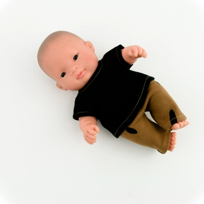 Bluzeczka czarna dla lallki Miniland 21 cm